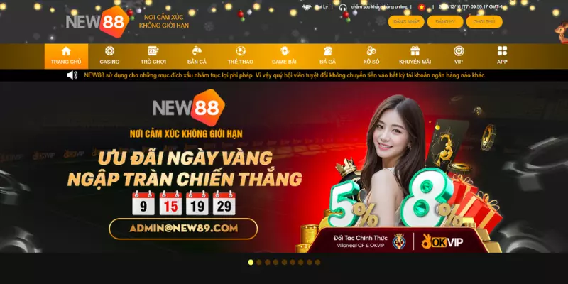 New88 thương hiệu giải trí trực tuyến hàng đầu tại OKVIP